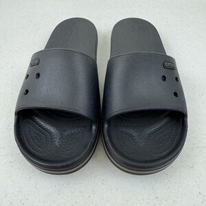 Crocs Crocband III Black Slide Sandals Comfort Lightweight Summer Women 8 Men 6